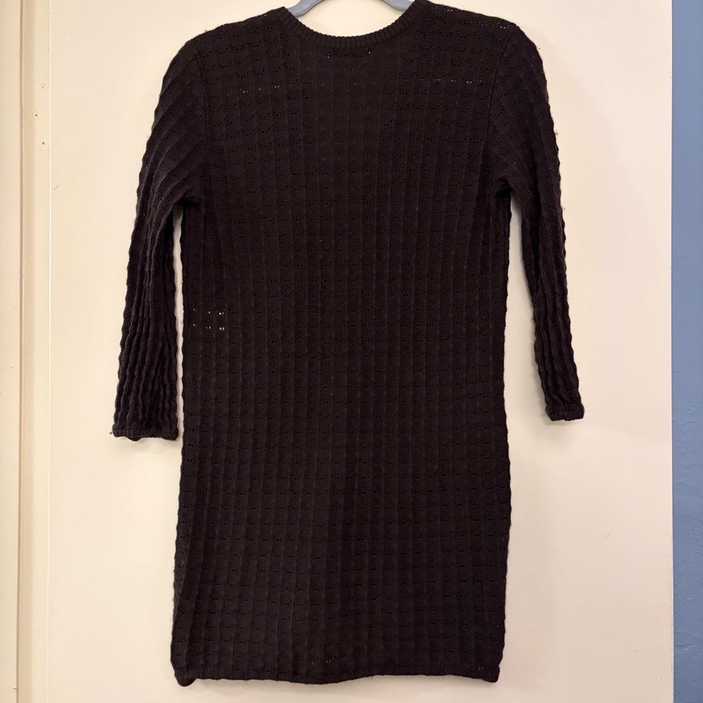 Calvin Klein Women’s Brown Wool, Cotton & Cashmere Mini Knit Dress, size s - Picture 4 of 5